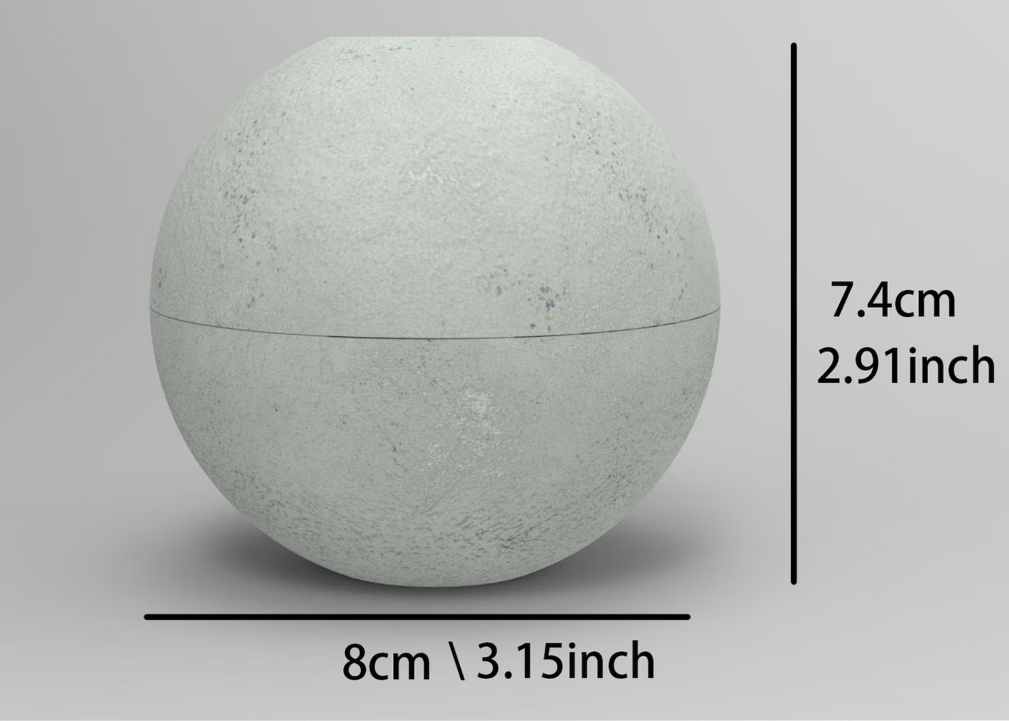 Concrete Sphere – Modern Decorative Orb by Squircle Decor