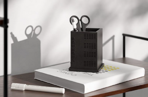 Bauhaus Accessories Holder – Modern Concrete Organizer by Squircle Decor