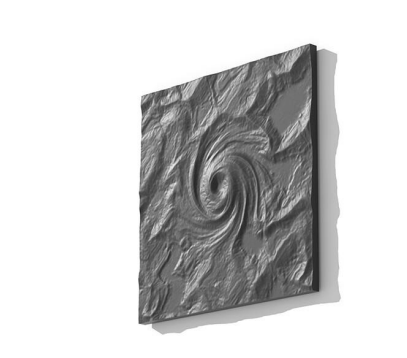 Eye of the Storm – Abstract Concrete Art Piece by Squircle Decor
