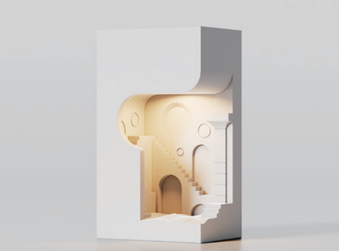 Dreamer Lamp 2.0 – Modern Sculptural Light by Squircle Decor