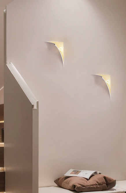 Warping Angle – Abstract Concrete Wall Light by Squircle Decor