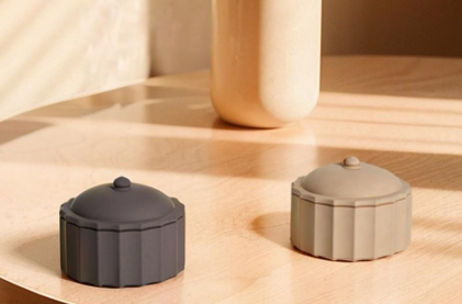 YUANRONG Concrete Jar – Minimalist 6oz Container by Squircle Decor