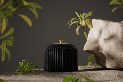 Yearn Concrete Jar – Elegant Sculptural Container by Squircle Decor