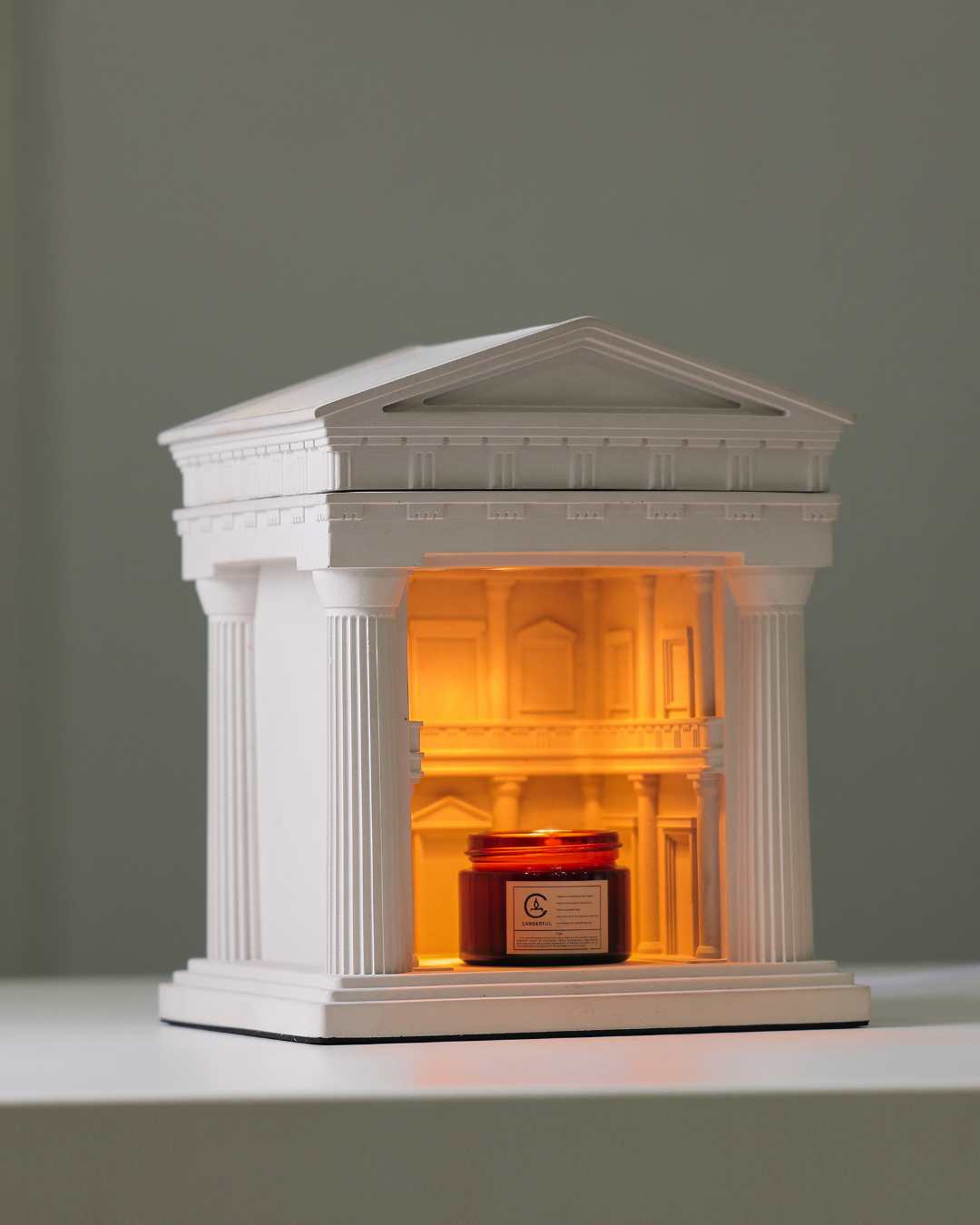 Temple Candle Warmer Lamp – Sculptural Wax Warmer by Squircle Decor