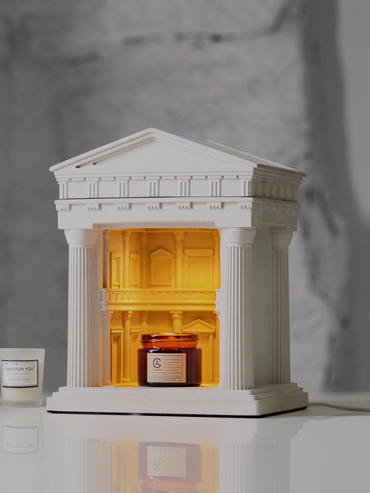 Temple Candle Warmer Lamp – Sculptural Wax Warmer by Squircle Decor