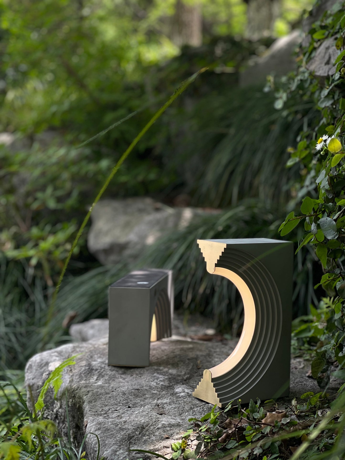 Theater Table Lamp – Sculptural Ambient Light by Squircle Decor