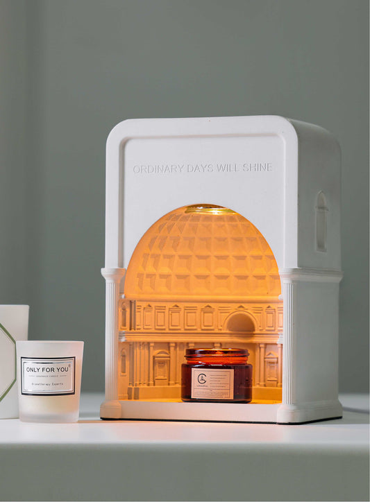 Pantheon Fade Table Lamp – Gradient Concrete Light by Squircle Decor