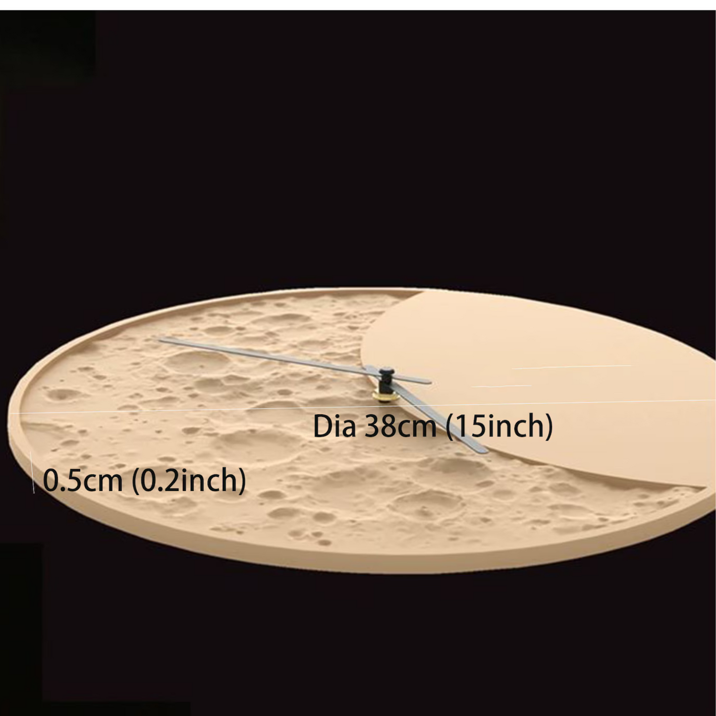 Lunar Eclipse Concrete Wall Clock – Modern Timepiece by Squircle Decor