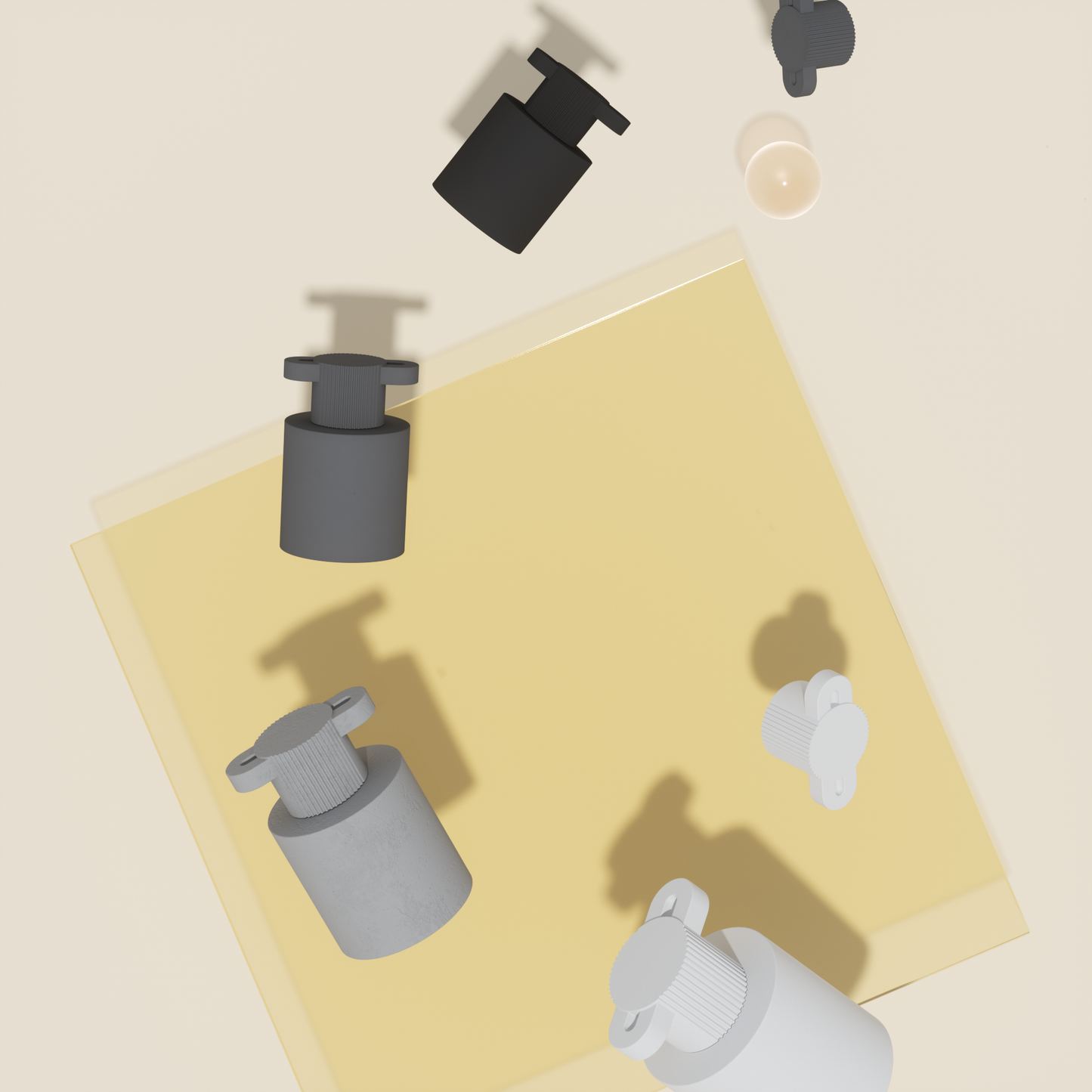 Miyun Concrete Bottle – 30ml Textured Minimalist Vessel by Squircle Decor