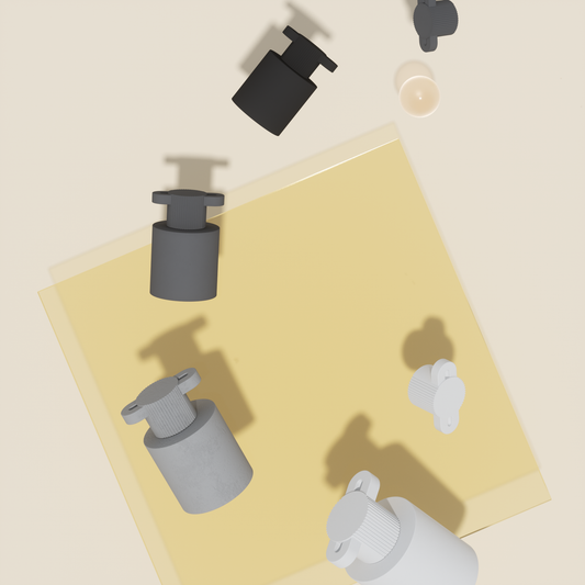 Miyun Concrete Bottle – 30ml Textured Minimalist Vessel by Squircle Decor