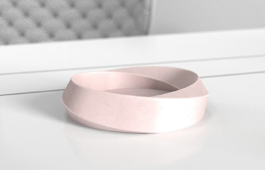 Mobius Concrete Ashtray – Modern Squircle Home Decor