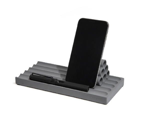 Concrete Pipe SlateNest Organizer – Modern Desk Tray by Squircle Decor