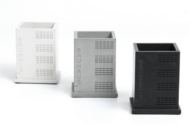 Bauhaus Accessories Holder – Modern Concrete Organizer by Squircle Decor