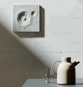 Lunar Meteorite 1 – Abstract Concrete Sculpture by Squircle Decor