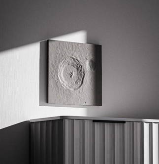 Lunar Meteorite 1 – Abstract Concrete Sculpture by Squircle Decor