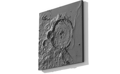 Lunar Meteorite 2 – Cosmic Concrete Art Object by Squircle Decor