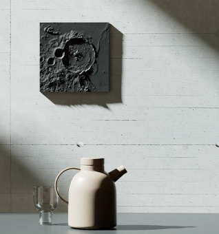 Lunar Meteorite 2 – Cosmic Concrete Art Object by Squircle Decor