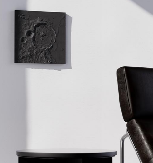 Lunar Meteorite 2 – Cosmic Concrete Art Object by Squircle Decor