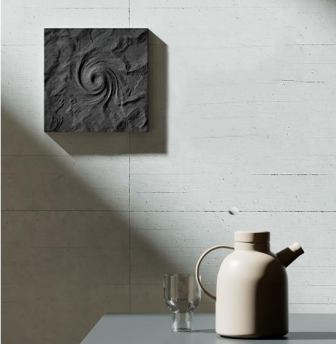 Eye of the Storm – Abstract Concrete Art Piece by Squircle Decor