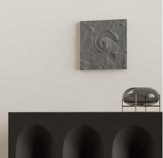 Eye of the Storm – Abstract Concrete Art Piece by Squircle Decor