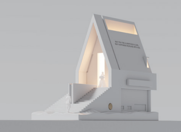 Table Lamp House – Architectural Concrete Lamp by Squircle Decor