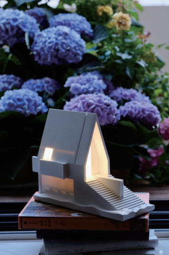 Table Lamp House – Architectural Concrete Lamp by Squircle Decor