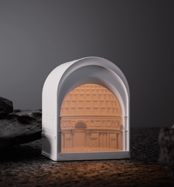 Pantheon Table Lamp – Dome Concrete Light by Squircle Decor