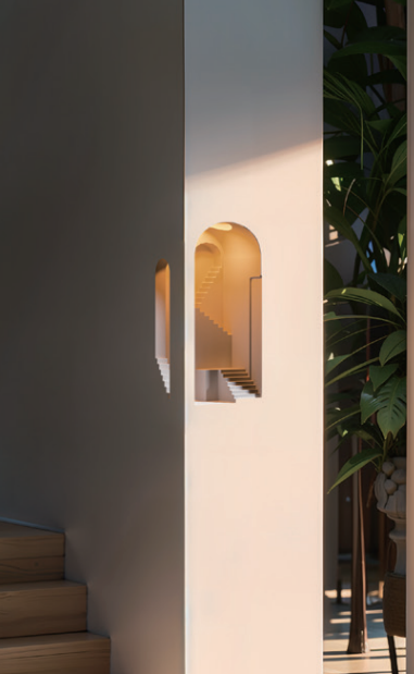 Dreamer Wall Lamp – Sculptural Ambient Light by Squircle Decor