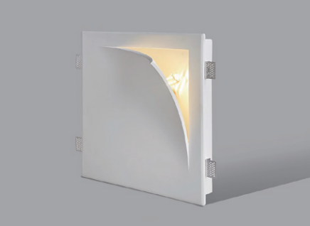 Warping Angle – Abstract Concrete Wall Light by Squircle Decor