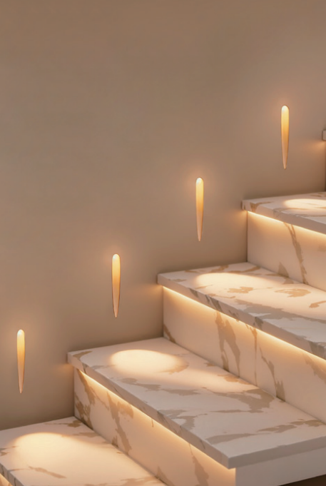 Step Light Wall Lamp – Minimal Recessed Light by Squircle Decor