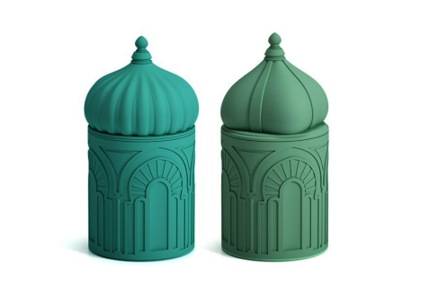 Castle Concrete Jar – Sculptural Storage Tower by Squircle Decor