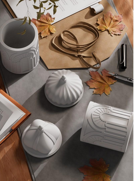 Castle Concrete Jar – Sculptural Storage Tower by Squircle Decor