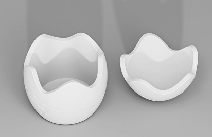 Wings of Rebirth Concrete Jar – Symbolic Sculptural Container by Squircle Decor