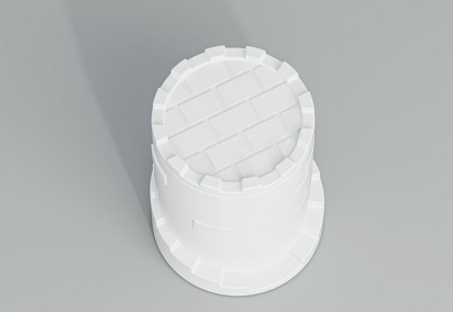 Dark Night Castle Jar – Gothic Concrete Container by Squircle Decor