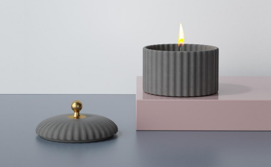 Yearn Concrete Jar – Elegant Sculptural Container by Squircle Decor