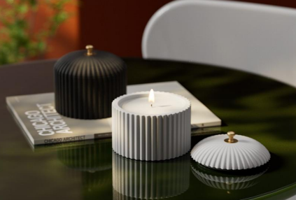 Yearn Concrete Jar – Elegant Sculptural Container by Squircle Decor