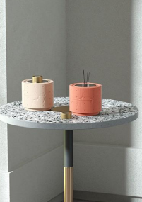 Planet Concrete Jar – Orb-Inspired Mini Container by Squircle Decor
