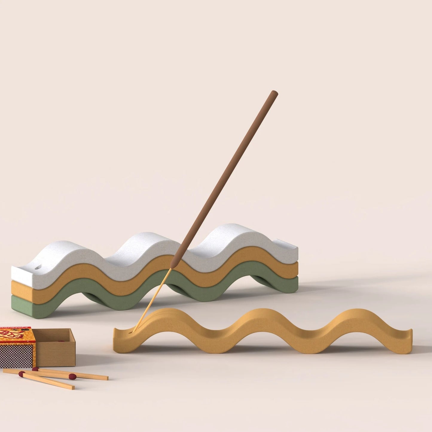 Concrete Incense Holder Tray – Handcrafted Minimalist Design by Squircle Decor