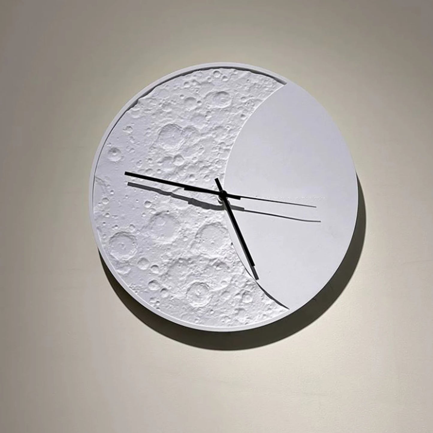 Lunar Eclipse Concrete Wall Clock – Modern Timepiece by Squircle Decor