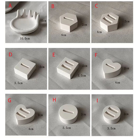 Sculpted Adornment Holder – Artistic Concrete Jewelry Stand by Squircle Decor