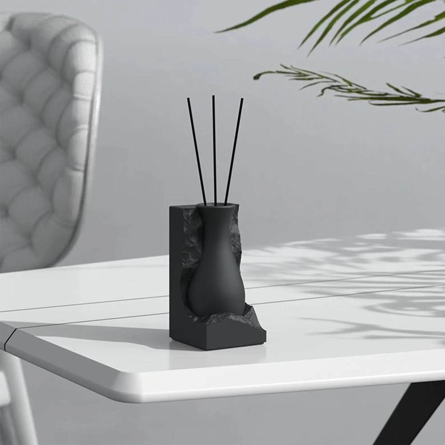 Broken Concrete Incense Stick Holder – Elegant Scent Dispenser by Squircle Decor
