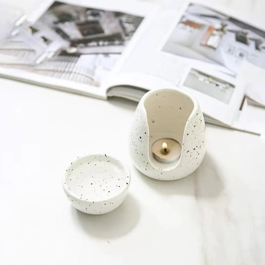 Concrete Essential Oil Burner – Minimalist Aroma Diffuser by Squircle Decor